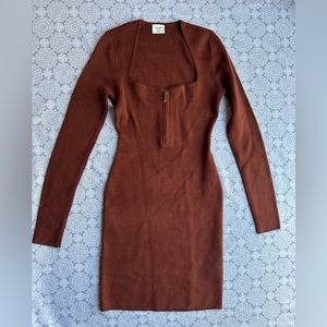 Abercrombie and fitch half zip sweater mini dress